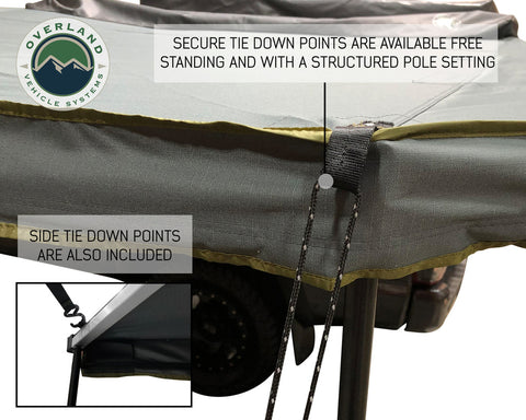 OVS 270 Passenger Side Awning with Bracket Kit for Mid - High Roofline Vans