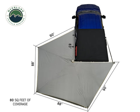 OVS Nomadic 270 LT Awning - Driver Side 19559907- Dark Gray Cover With Black Cover Universal
