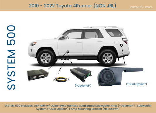 Audio OEM Sub & Amp Upgrade for 5th Gen 4Runner - System 500