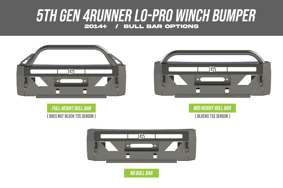 C4 Fabrication 4Runner Lo Pro Winch Bumper 5th Gen