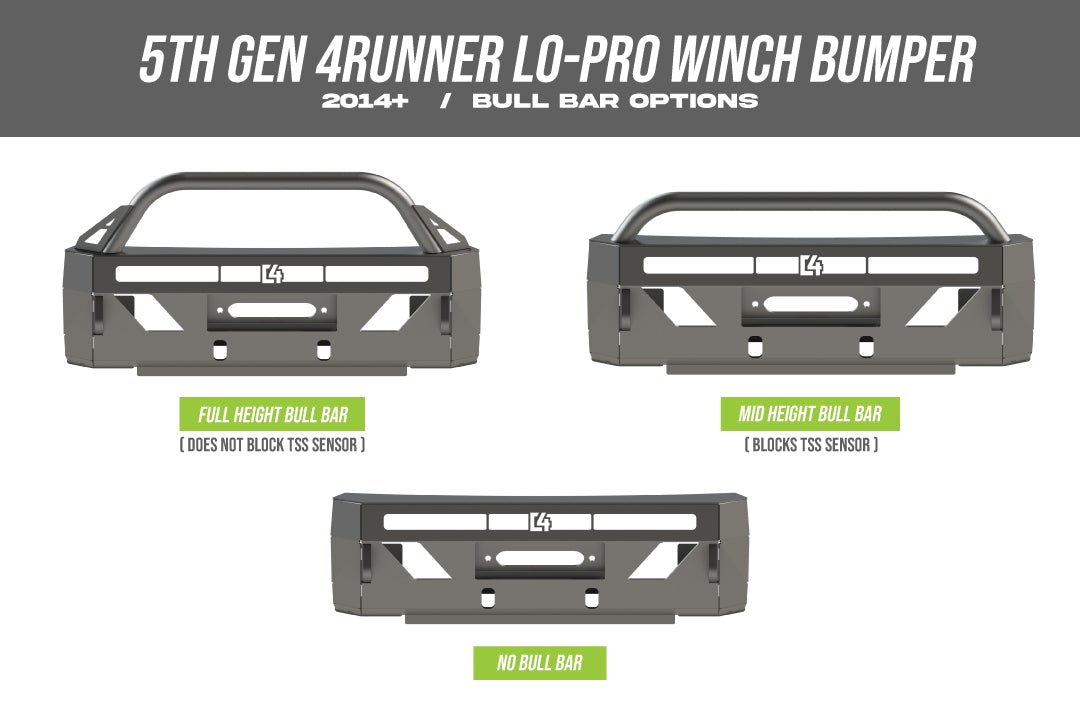 C4 Fabrication 4Runner Lo Pro Winch Bumper 5th Gen