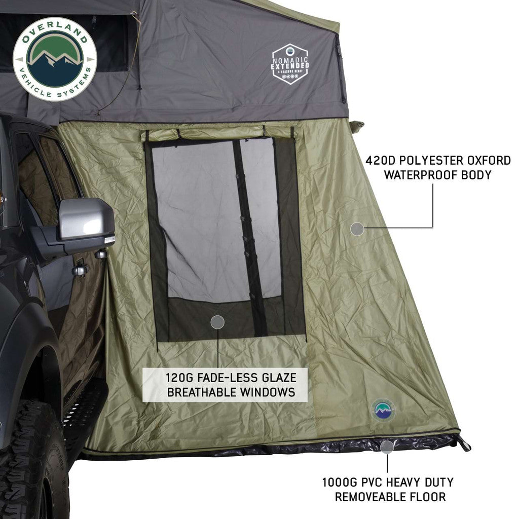 OVS Nomadic 3 Roof Top Tent Annex Green Base With Black