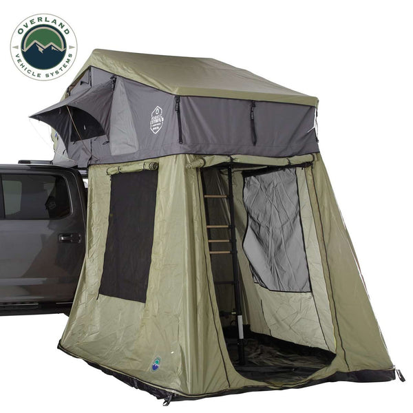 OVS Nomadic 4 Roof Top Tent Annex Green Base With Black Floor & Travel Cover